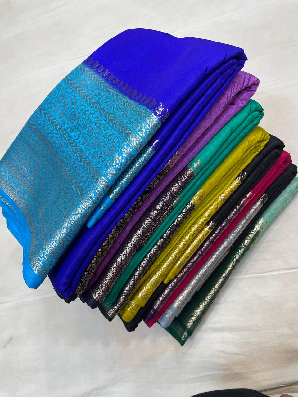 Half and half banarasi silk saree