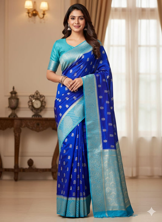 Viscose silk saree